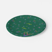 Leuk klein kleurrijk hart papieren bordje (Gekanteld)