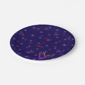 Leuk klein kleurrijk hart papieren bordje (Gekanteld)