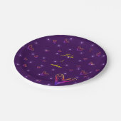 Leuk klein kleurrijk hart papieren bordje (Gekanteld)