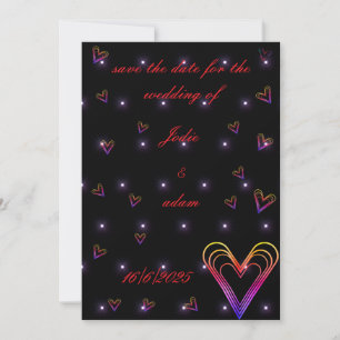 Leuk klein kleurrijk hart save the date