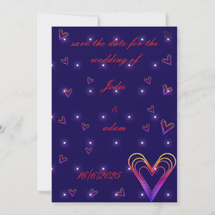 Leuk klein kleurrijk hart save the date