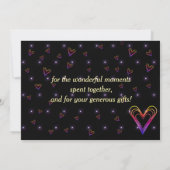 Leuk klein kleurrijk hartje bedankkaart (Achterkant)