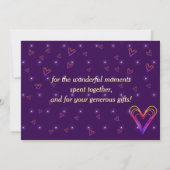 Leuk klein kleurrijk hartje bedankkaart (Achterkant)