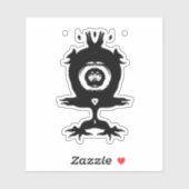 Leuk Klein Monster Schattig Eigenaardig Wezen Sticker (Vel)