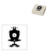 Leuk klein monster v4 rubberstempel (Gestempeld)