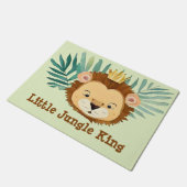 Leuk klein Oerwoud Leeuw Verjaardag Deurmat (Schuin)