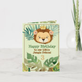 Leuk klein Oerwoud Leeuw Verjaardag Feestdagen Kaart (Voorkant)