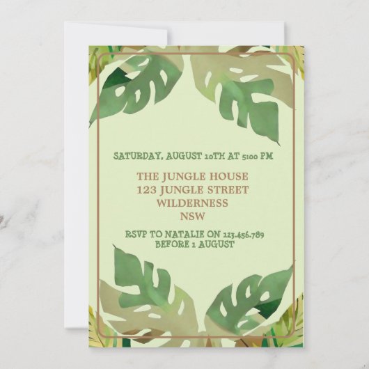 Leuk klein Oerwoud Leeuw Verjaardag Kaart (Achterkant)