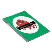 Leuk klein rood draak Notitieboek te personalisere (Rechterzijde)