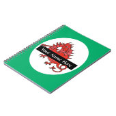 Leuk klein rood draak Notitieboek te personalisere (Linkerzijde)
