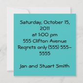 Leuk klein tijger verjaardagsfeestje kaart (Achterkant)