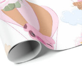 Leuk klein varkentje ballon rijden cadeaupapier (Rol Hoek)