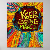 Leuk kleurrijk Abstract Expert Beginner Classroom Poster (Voorkant)