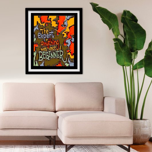 Leuk kleurrijk Abstract Expert Beginner Classroom Poster