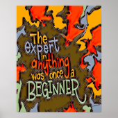 Leuk kleurrijk Abstract Expert Beginner Classroom Poster (Voorkant)