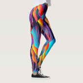 LEUK Kleurrijk Abstract gemorst verfstijl ontwerp Leggings (Rechts)