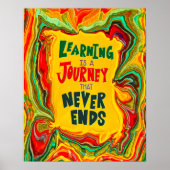 Leuk Kleurrijk Abstract Leren Journey Classroom Poster (Voorkant)
