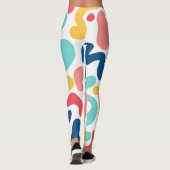 Leuk kleurrijk abstract stijlvol plezier leggings (Achterkant)