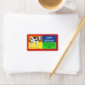 Leuk kleurrijk Baby Koe adreslabel Etiket (Insitu)