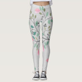 Leuk kleurrijk bloemen ontwerp leggings (Voorkant)