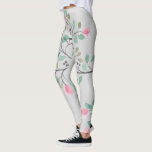 Leuk kleurrijk bloemen ontwerp leggings<br><div class="desc">Leuke kleurrijke waterverven bloemontwerp op lichtgrijze achtergrond die u kunt veranderen.</div>