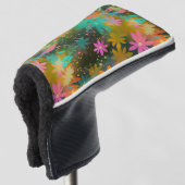 Leuk kleurrijk bloemig Abstract patroon Golfheadcover (3/4 voorkant)