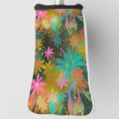 Leuk kleurrijk bloemig Abstract patroon Golfheadcover (Draai 90)