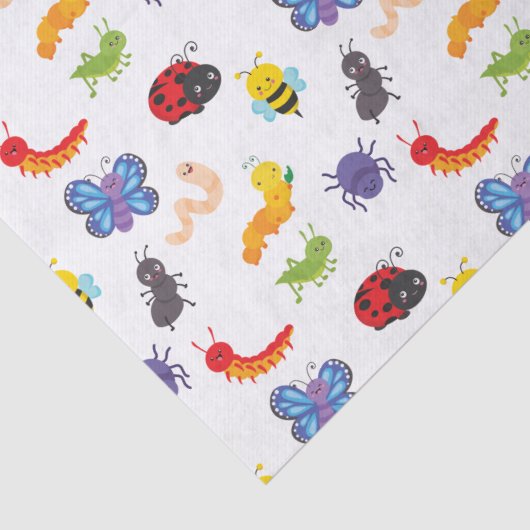 Leuk kleurrijk Bug Tissue Papier (Detail)