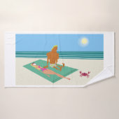 Leuk, kleurrijk, Cartoon Badhanddoek (Badhanddoek)