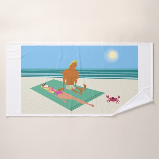 Leuk, kleurrijk, Cartoon Badhanddoek (Badhanddoek)