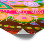 Leuk Kleurrijk Dankbaar voor Vandaag Inspirativite Poster (Hoek)