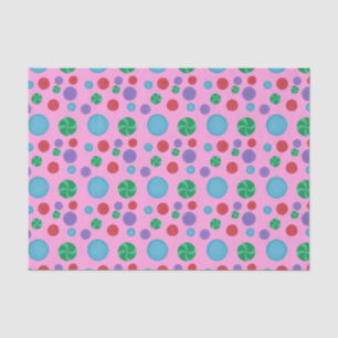 Leuk Kleurrijk Dimensionaal Polka Dots Tissue Papi Tissuepapier