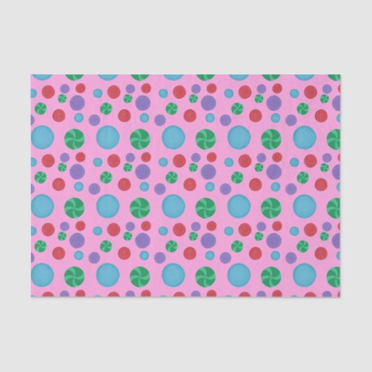 Leuk Kleurrijk Dimensionaal Polka Dots Tissue Papi Tissuepapier (Voorkant)