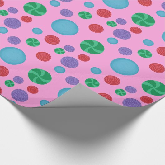 Leuk Kleurrijk Dimensionaal Polka Dots Wrapping Pa Cadeaupapier (Hoek)