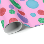 Leuk Kleurrijk Dimensionaal Polka Dots Wrapping Pa Cadeaupapier (Rol Hoek)