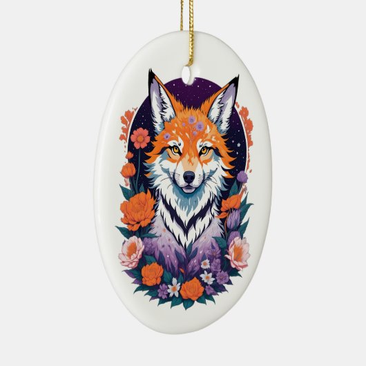 Leuk kleurrijk Fox Ornament (Rechts)