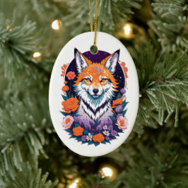 Leuk kleurrijk Fox Ornament