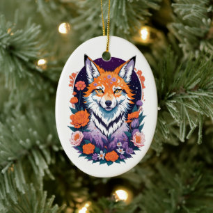 Leuk kleurrijk Fox Ornament