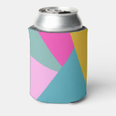Leuk Kleurrijk Geometrisch Uniek Custom Vrijgezell Blikjeskoeler (Blikje Achterkant)