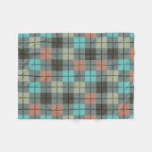 Leuk kleurrijk  geruite geometrische patroon fleece deken (Voorkant (Horizontaal))