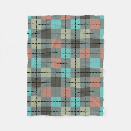 Leuk kleurrijk  geruite geometrische patroon fleece deken (Voorkant)