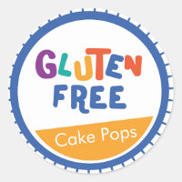 Leuk kleurrijk glutenvrij voedseletiket