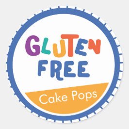 Leuk kleurrijk glutenvrij voedseletiket ronde sticker