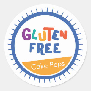 Leuk kleurrijk glutenvrij voedseletiket ronde sticker