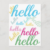 Leuk Kleurrijk Hallo Briefkaart (Voorkant)