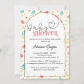 Leuk Kleurrijk Harten Baby shower Kaart (Voorkant)