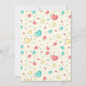 Leuk Kleurrijk Harten Baby shower Kaart (Achterkant)