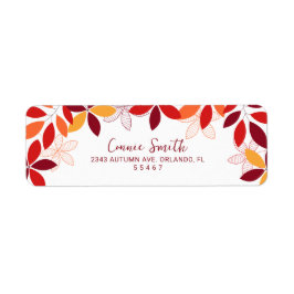 Leuk & Kleurrijk Herfst Bladeren Feestelijk Etiket