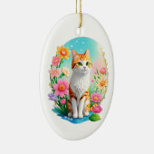 Leuk Kleurrijk Kat Ornament (Rechts)