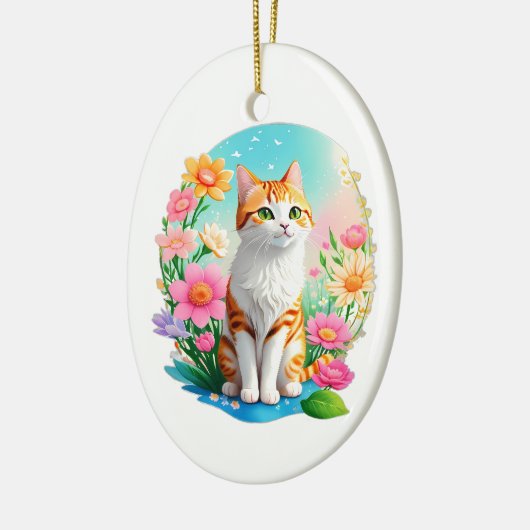 Leuk Kleurrijk Kat Ornament (Links)